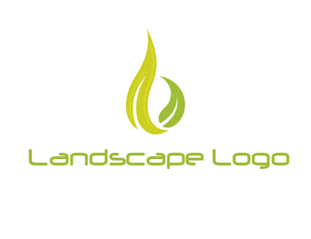 abstract leaves agricultural logo