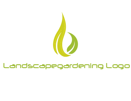 abstract leaves agricultural logo