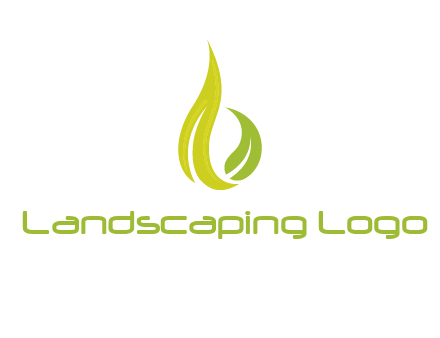 abstract leaves agricultural logo