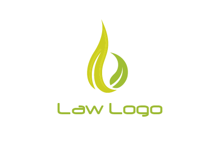 abstract leaves agricultural logo