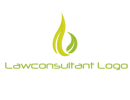 abstract leaves agricultural logo