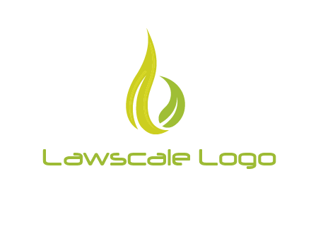 abstract leaves agricultural logo