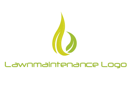 abstract leaves agricultural logo