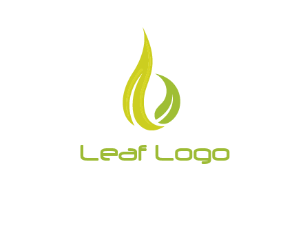 abstract leaves agricultural logo