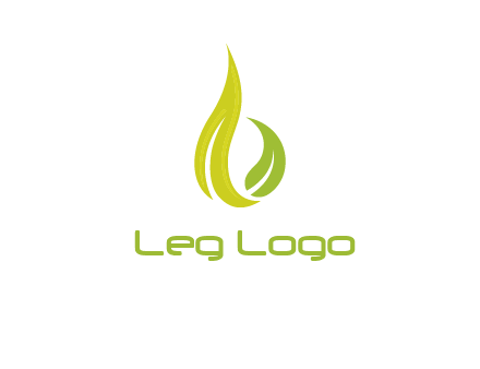 abstract leaves agricultural logo