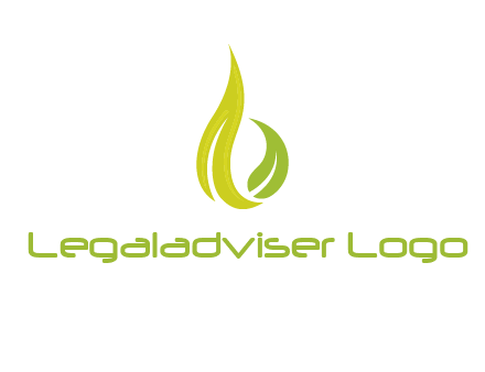 abstract leaves agricultural logo
