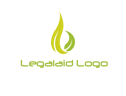 abstract leaves agricultural logo