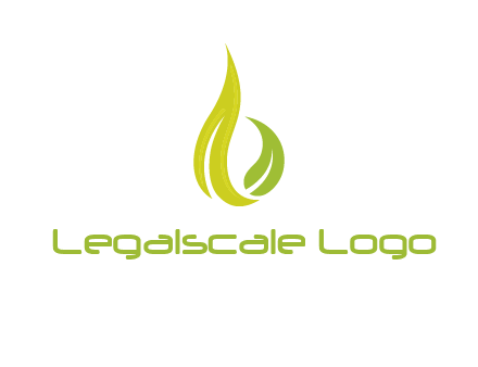 abstract leaves agricultural logo