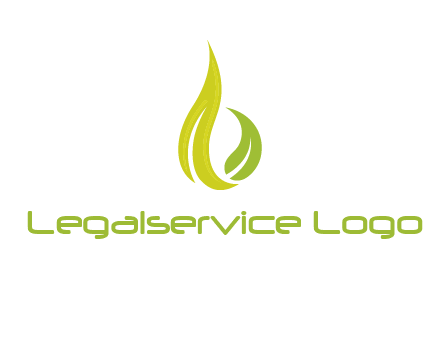 abstract leaves agricultural logo