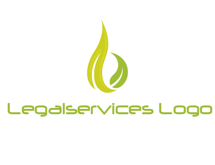 abstract leaves agricultural logo