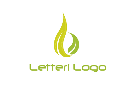 abstract leaves agricultural logo