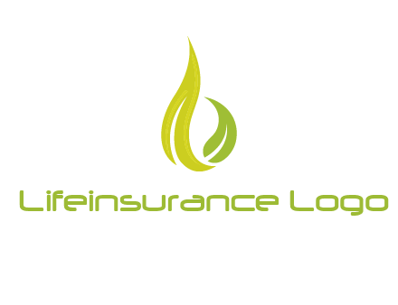 abstract leaves agricultural logo