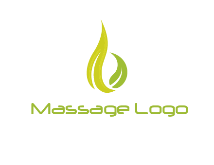 abstract leaves agricultural logo