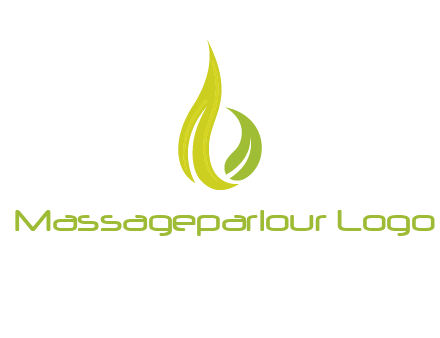 abstract leaves agricultural logo