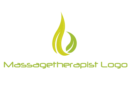 abstract leaves agricultural logo