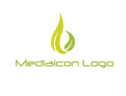 abstract leaves agricultural logo