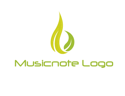 abstract leaves agricultural logo