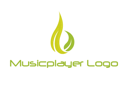 abstract leaves agricultural logo