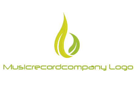 abstract leaves agricultural logo