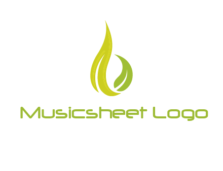 abstract leaves agricultural logo