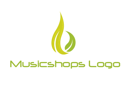 abstract leaves agricultural logo