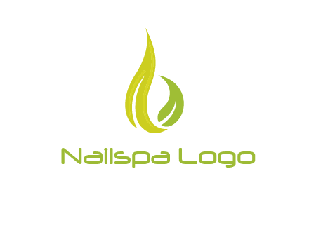 abstract leaves agricultural logo