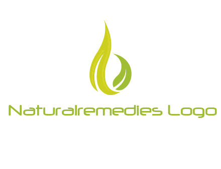 abstract leaves agricultural logo