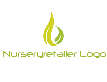 abstract leaves agricultural logo