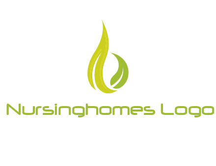 abstract leaves agricultural logo