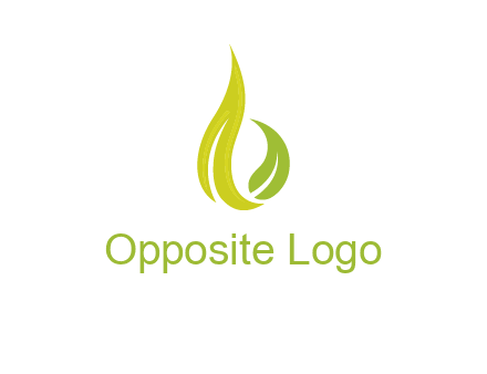 abstract leaves agricultural logo