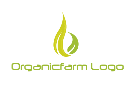 abstract leaves agricultural logo