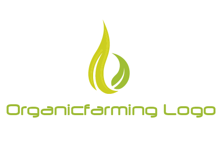 abstract leaves agricultural logo
