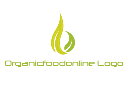 abstract leaves agricultural logo