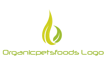 abstract leaves agricultural logo