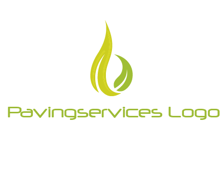 abstract leaves agricultural logo