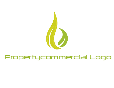 abstract leaves agricultural logo