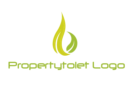 abstract leaves agricultural logo