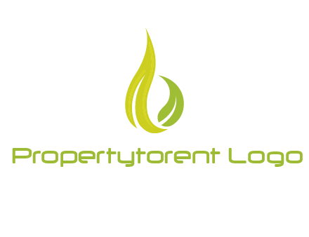 abstract leaves agricultural logo