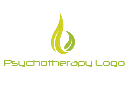 abstract leaves agricultural logo