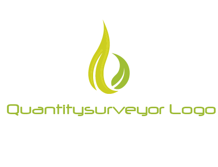 abstract leaves agricultural logo