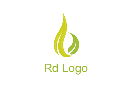 abstract leaves agricultural logo