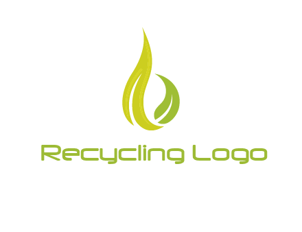 abstract leaves agricultural logo