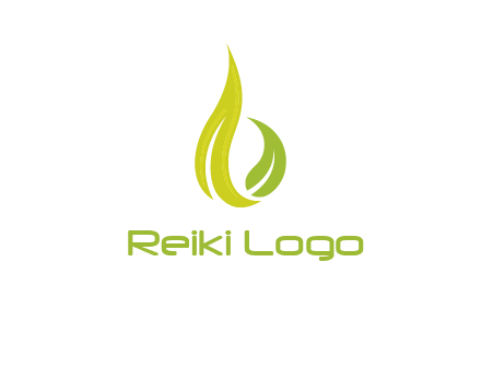 abstract leaves agricultural logo