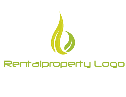 abstract leaves agricultural logo