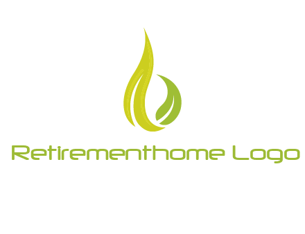 abstract leaves agricultural logo