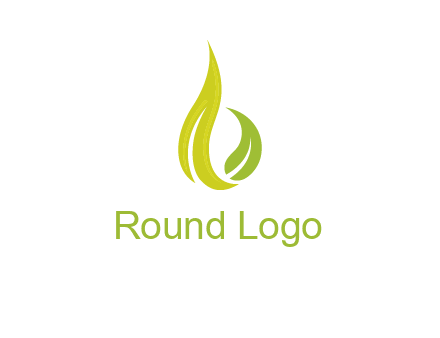 abstract leaves agricultural logo
