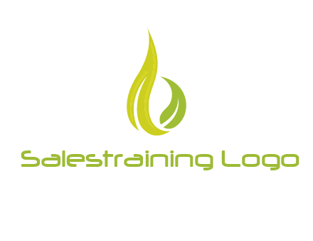 abstract leaves agricultural logo