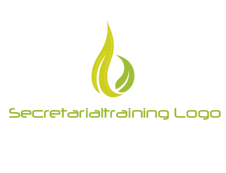 abstract leaves agricultural logo