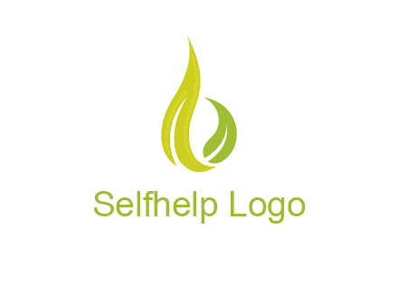 abstract leaves agricultural logo