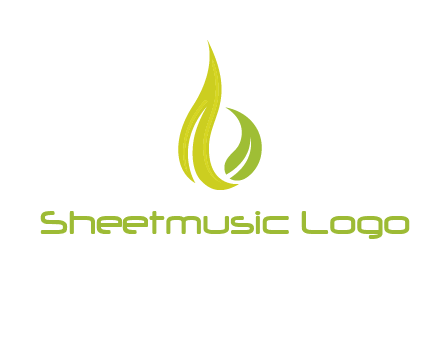 abstract leaves agricultural logo